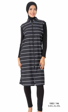 Siyah Beyaz Çizgili Haşema