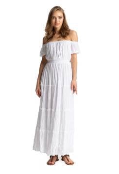 GİPSY BÜRÜMCÜK ELBİSE 101-Beyaz